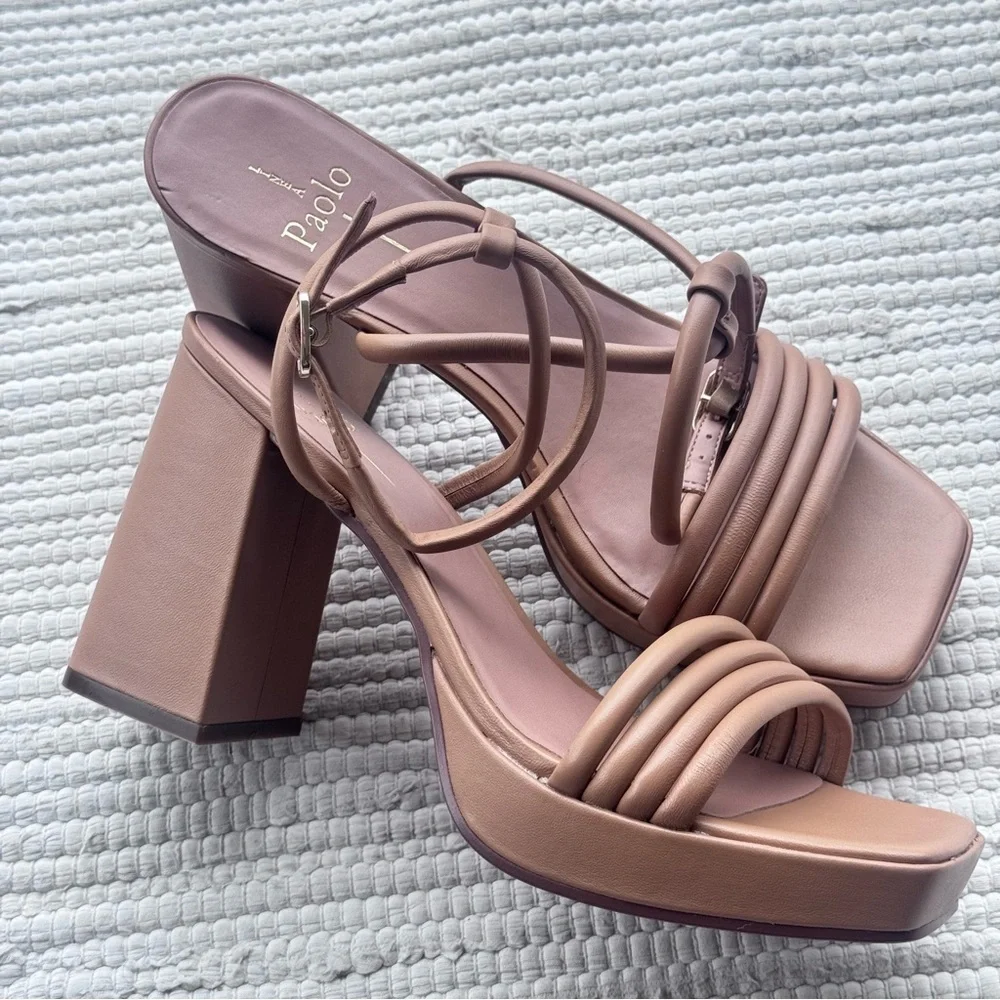 Paolo Women's Brown Platform Sandals
